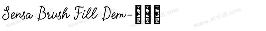 Sensa Brush Fill Dem字体转换